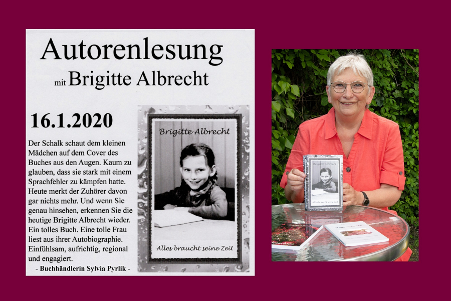 Autorenlesung
      mit Brigitte Albrecht
      am 16.1.2020